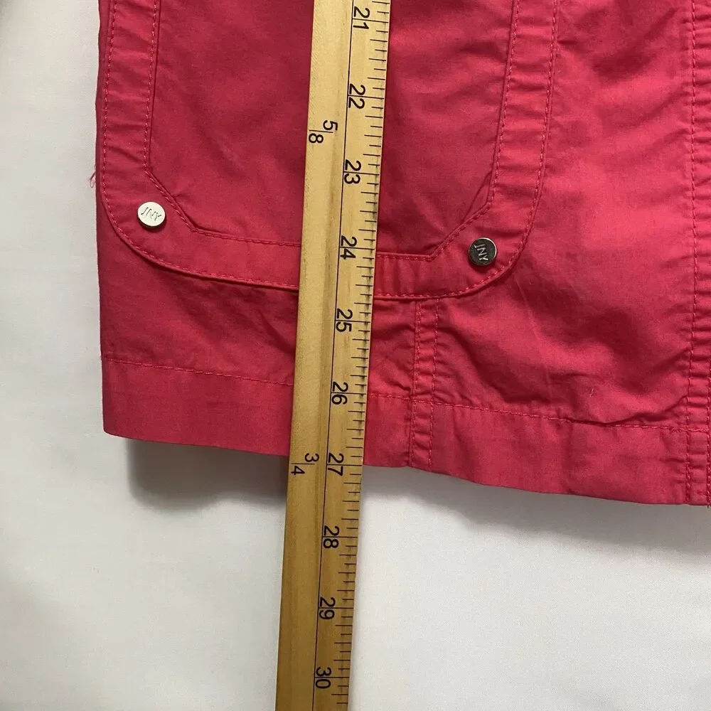 Jones New York Signature Women’s Pink Utility Jacket Cotton Size L - Picture 10 of 13